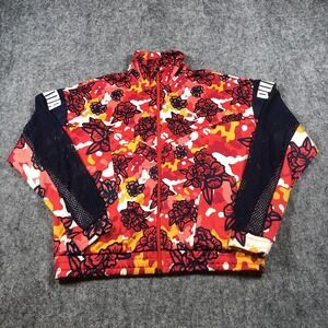 Puma Jacket Women's Medium Floral Camouflage Full Zip Track‎ Athletic Mesh